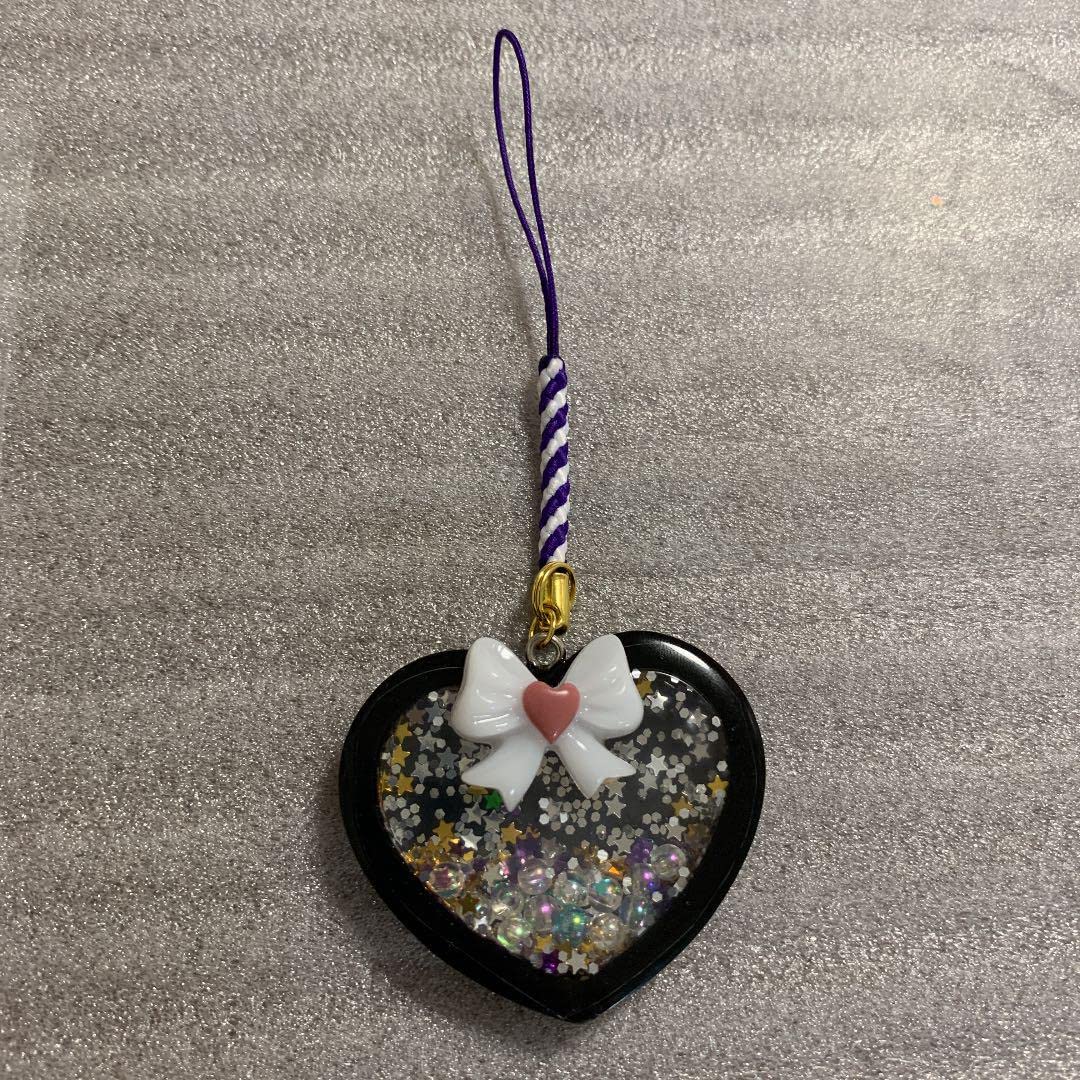 011 ハート シェイカー キーホルダー〈桜ピンク〉オイル無